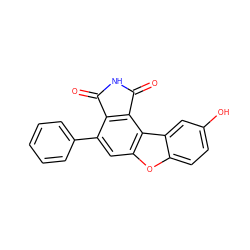 O=C1NC(=O)c2c1c(-c1ccccc1)cc1oc3ccc(O)cc3c21 ZINC000036161196