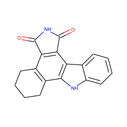 O=C1NC(=O)c2c1c1c(c3[nH]c4ccccc4c23)CCCC1 ZINC000028570411