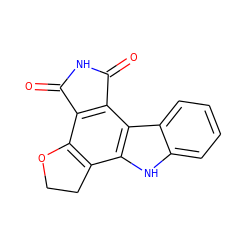 O=C1NC(=O)c2c1c1c(c3[nH]c4ccccc4c23)CCO1 ZINC000028568583