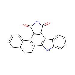 O=C1NC(=O)c2c1c1c(c3[nH]c4ccccc4c23)CCc2ccccc2-1 ZINC000014954836