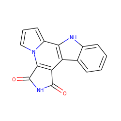 O=C1NC(=O)c2c1c1c3ccccc3[nH]c1c1cccn21 ZINC000028870913