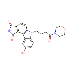 O=C1NC(=O)c2c1ccc1c2c2cc(O)ccc2n1CCCC(=O)N1CCOCC1 ZINC000042888640