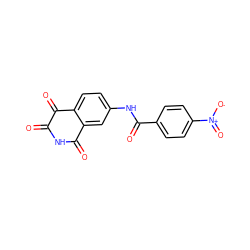 O=C1NC(=O)c2cc(NC(=O)c3ccc([N+](=O)[O-])cc3)ccc2C1=O ZINC000013683182