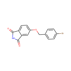 O=C1NC(=O)c2cc(OCc3ccc(Br)cc3)ccc21 ZINC000072112679