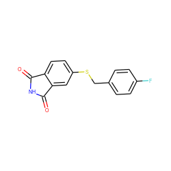 O=C1NC(=O)c2cc(SCc3ccc(F)cc3)ccc21 ZINC000095572041