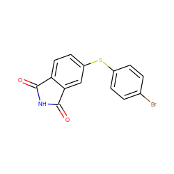 O=C1NC(=O)c2cc(Sc3ccc(Br)cc3)ccc21 ZINC000095573171