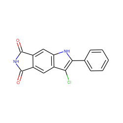 O=C1NC(=O)c2cc3c(Cl)c(-c4ccccc4)[nH]c3cc21 ZINC000653850844