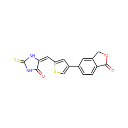 O=C1NC(=S)N/C1=C/c1cc(-c2ccc3c(c2)COC3=O)cs1 ZINC000101463980