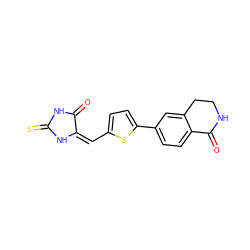 O=C1NC(=S)N/C1=C/c1ccc(-c2ccc3c(c2)CCNC3=O)s1 ZINC000103231567