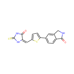 O=C1NC(=S)N/C1=C/c1ccc(-c2ccc3c(c2)CNC3=O)s1 ZINC000103234920