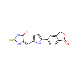 O=C1NC(=S)N/C1=C/c1ccc(-c2ccc3c(c2)COC3=O)[nH]1 ZINC000101463993