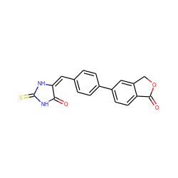 O=C1NC(=S)N/C1=C/c1ccc(-c2ccc3c(c2)COC3=O)cc1 ZINC000101463987