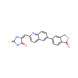 O=C1NC(=S)N/C1=C/c1ccc2cc(-c3ccc4c(c3)COC4=O)ccc2n1 ZINC000101464050