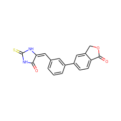 O=C1NC(=S)N/C1=C/c1cccc(-c2ccc3c(c2)COC3=O)c1 ZINC000101463984