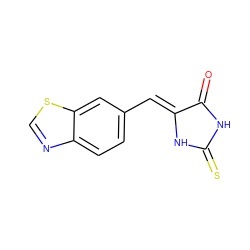 O=C1NC(=S)N/C1=C\c1ccc2ncsc2c1 ZINC000653728045