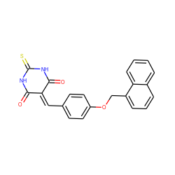 O=C1NC(=S)NC(=O)C1=Cc1ccc(OCc2cccc3ccccc23)cc1 ZINC000004832008