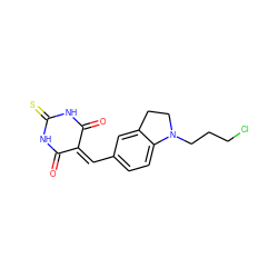 O=C1NC(=S)NC(=O)C1=Cc1ccc2c(c1)CCN2CCCCl ZINC000017250221