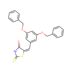 O=C1NC(=S)S/C1=C/c1cc(OCc2ccccc2)cc(OCc2ccccc2)c1 ZINC000028703286