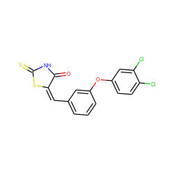 O=C1NC(=S)S/C1=C/c1cccc(Oc2ccc(Cl)c(Cl)c2)c1 ZINC000028703296