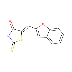 O=C1NC(=S)S/C1=C\c1cc2ccccc2o1 ZINC000009950494