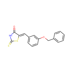 O=C1NC(=S)S/C1=C\c1cccc(OCc2ccccc2)c1 ZINC000001199750