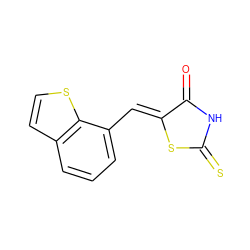 O=C1NC(=S)S/C1=C\c1cccc2ccsc12 ZINC001772644206