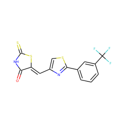 O=C1NC(=S)S/C1=C\c1csc(-c2cccc(C(F)(F)F)c2)n1 ZINC001772630791