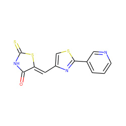 O=C1NC(=S)S/C1=C\c1csc(-c2cccnc2)n1 ZINC001772655325