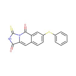 O=C1NC(=S)n2c1cc1ccc(Sc3ccccc3)cc1c2=O ZINC001772617100