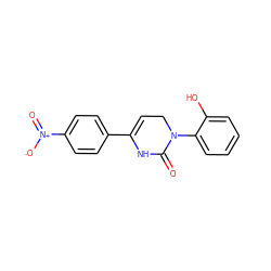 O=C1NC(c2ccc([N+](=O)[O-])cc2)=CCN1c1ccccc1O ZINC000299867460