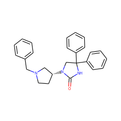 O=C1NC(c2ccccc2)(c2ccccc2)CN1[C@@H]1CCN(Cc2ccccc2)C1 ZINC000034802158