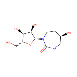 O=C1NC[C@H](O)CCN1[C@@H]1O[C@H](CO)[C@@H](O)[C@H]1O ZINC000049053838