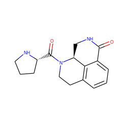 O=C1NC[C@H]2c3c(cccc31)CCN2C(=O)[C@@H]1CCCN1 ZINC000045392704