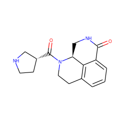 O=C1NC[C@H]2c3c(cccc31)CCN2C(=O)[C@@H]1CCNC1 ZINC000045353360