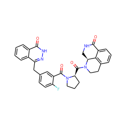 O=C1NC[C@H]2c3c(cccc31)CCN2C(=O)[C@H]1CCCN1C(=O)c1cc(Cc2n[nH]c(=O)c3ccccc23)ccc1F ZINC000095581529