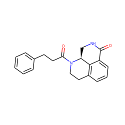 O=C1NC[C@H]2c3c(cccc31)CCN2C(=O)CCc1ccccc1 ZINC000045357175