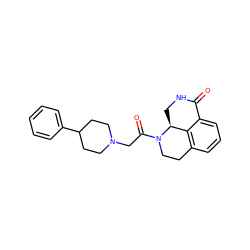 O=C1NC[C@H]2c3c(cccc31)CCN2C(=O)CN1CCC(c2ccccc2)CC1 ZINC000043178847