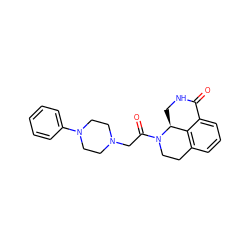 O=C1NC[C@H]2c3c(cccc31)CCN2C(=O)CN1CCN(c2ccccc2)CC1 ZINC000043178849