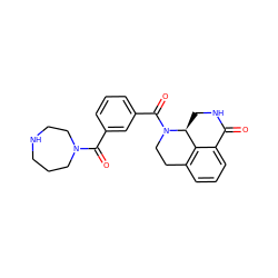 O=C1NC[C@H]2c3c(cccc31)CCN2C(=O)c1cccc(C(=O)N2CCCNCC2)c1 ZINC000045350039