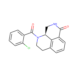 O=C1NC[C@H]2c3c(cccc31)CCN2C(=O)c1ccccc1Cl ZINC000045392507