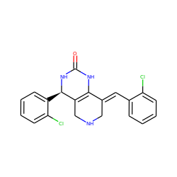 O=C1NC2=C(CNC/C2=C\c2ccccc2Cl)[C@@H](c2ccccc2Cl)N1 ZINC000096270602