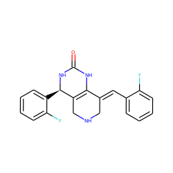 O=C1NC2=C(CNC/C2=C\c2ccccc2F)[C@@H](c2ccccc2F)N1 ZINC000096270600