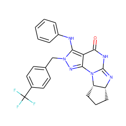 O=C1NC2=N[C@@H]3CCC[C@@H]3N2c2nn(Cc3ccc(C(F)(F)F)cc3)c(Nc3ccccc3)c21 ZINC000653701682