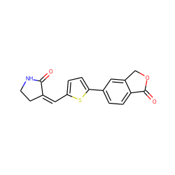 O=C1NCC/C1=C/c1ccc(-c2ccc3c(c2)COC3=O)s1 ZINC000073219941