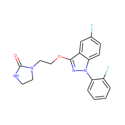 O=C1NCCN1CCOc1nn(-c2ccccc2F)c2ccc(F)cc12 ZINC000653852791