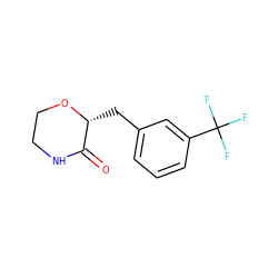 O=C1NCCO[C@@H]1Cc1cccc(C(F)(F)F)c1 ZINC000034508525