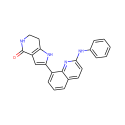 O=C1NCCc2[nH]c(-c3cccc4ccc(Nc5ccccc5)nc34)cc21 ZINC000222397010