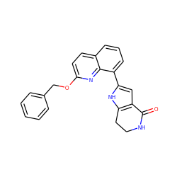 O=C1NCCc2[nH]c(-c3cccc4ccc(OCc5ccccc5)nc34)cc21 ZINC000222393998