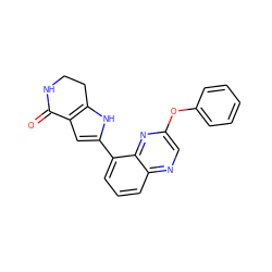 O=C1NCCc2[nH]c(-c3cccc4ncc(Oc5ccccc5)nc34)cc21 ZINC000222358305