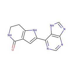 O=C1NCCc2[nH]c(-c3ncnc4nc[nH]c34)cc21 ZINC000028970262